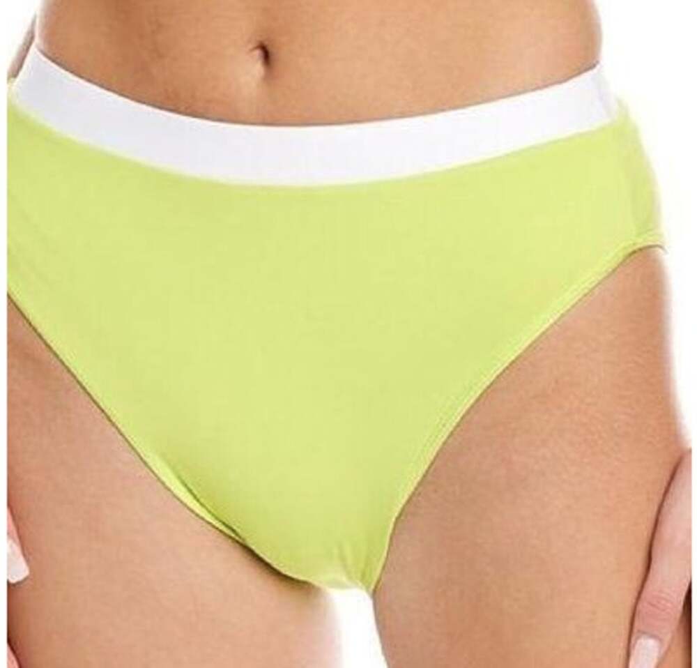 NWT Andie The Banded Cheeky Smooth Bikini Bottom Neon Lemon Lime Size XL